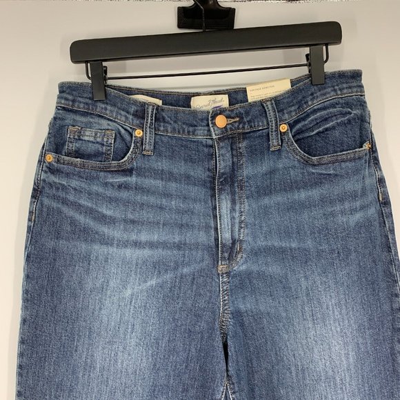 Universal Thread Jeans Vintage Straight High Rise Stretch Blue NWT - Picture 3 of 12